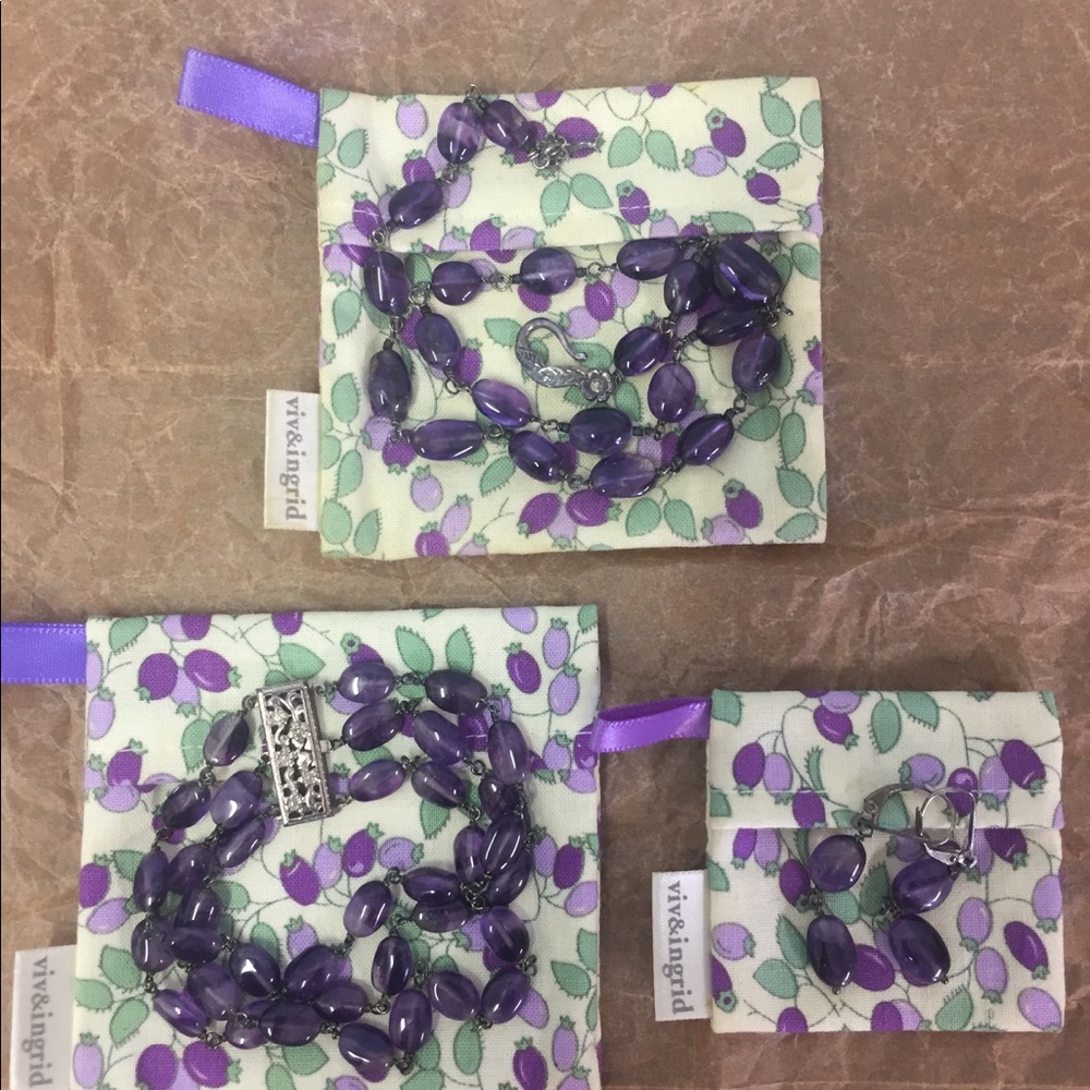 Viv & Ingrid amethyst set in sterling silver